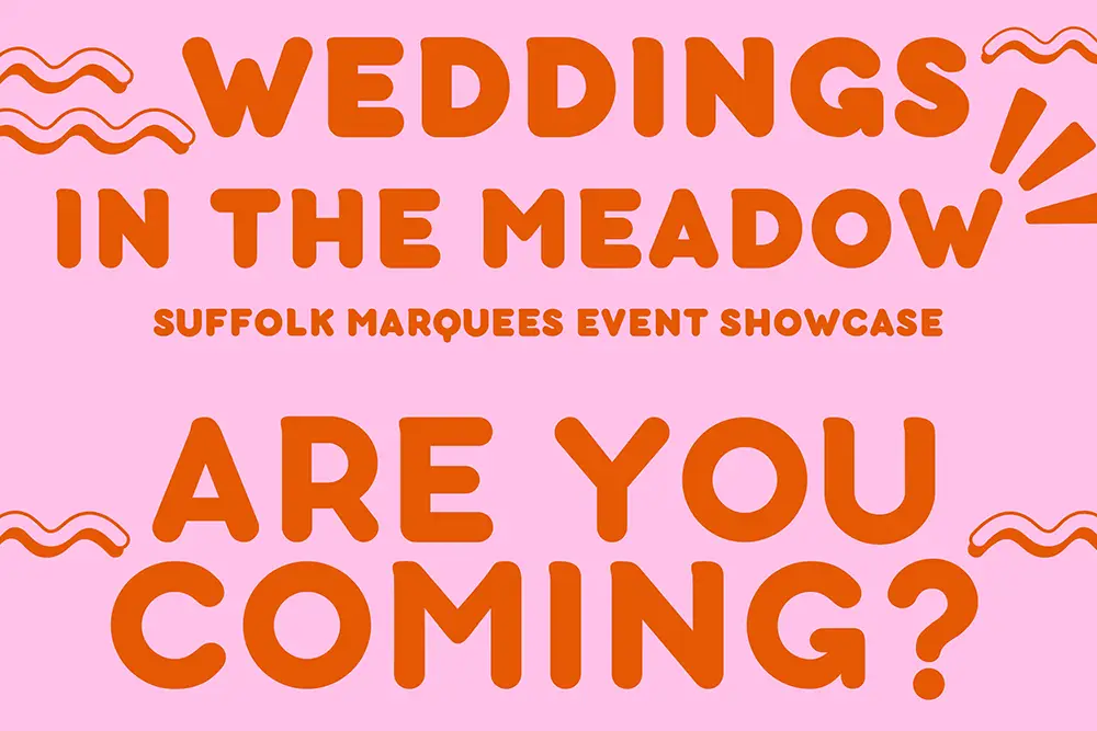 Sailcloth marquee being set up in a large Suffolk field for an outdoor event